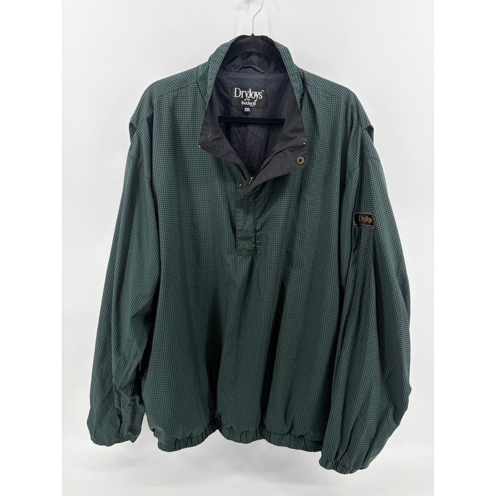 Dryjoys by FootJoy Rain/Wind Golf Jacket Dark Green, Lined Full Zip, Men XXL